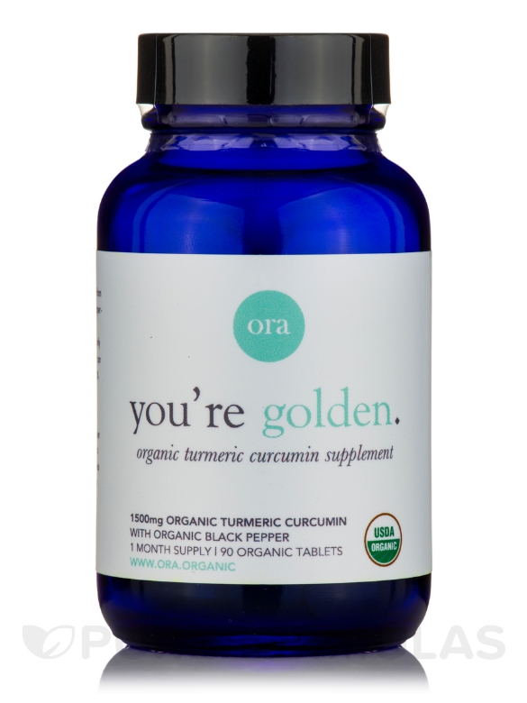 You're Golden: Organic Turmeric Curcumin Pills - 90 Organic Tablets