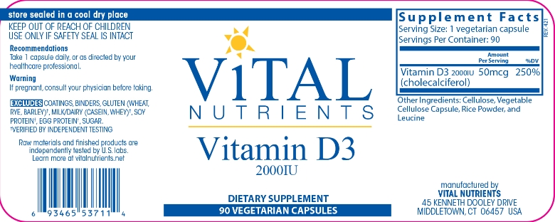 000 IU - 90 Vegetarian Capsules - Alternate View 1