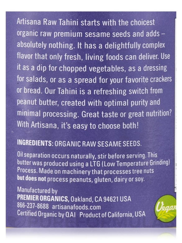 Organic Raw Tahini Sesame Seed Butter - 14 oz (397 Grams) - Alternate View 5