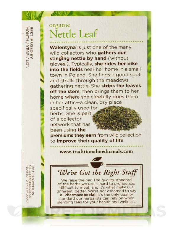 Organic Nettle Leaf Tea - 16 Tea Bags - Alternate View 4