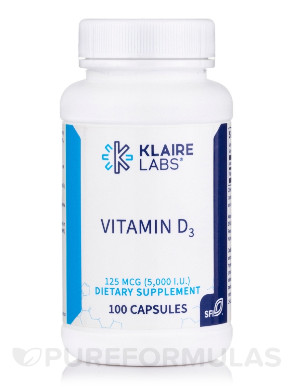 Vitamin D3 5000 IU - 100 Capsules