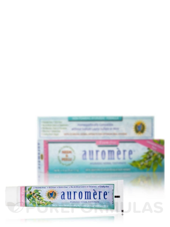 Ayurvedic Herbal Toothpaste - Cardamom-Fennel Flavor (Foam Free) - 4.16 oz (75 ml / 117 Grams)