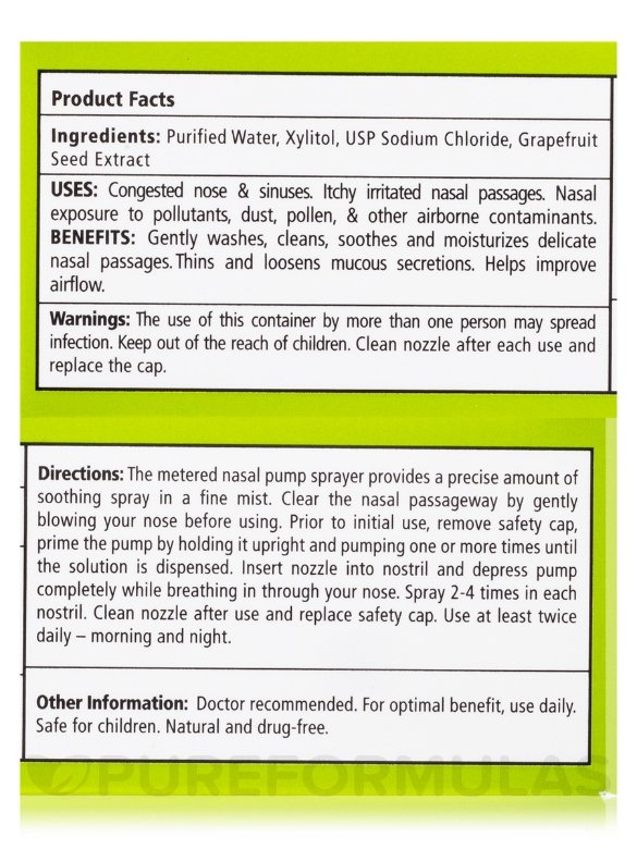 Xlear® Natural Saline Nasal Spray - Daily Relief - 1.5 fl. oz (45 ml) - Alternate View 7