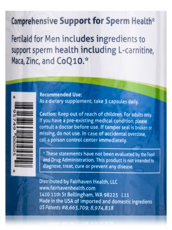 FertilAid® for Men - 90 Capsules - Alternate View 4