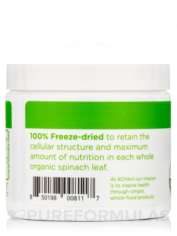 Organic Freeze-Dried Spinach Powder - 2.9 oz (81 Grams) - Alternate View 3