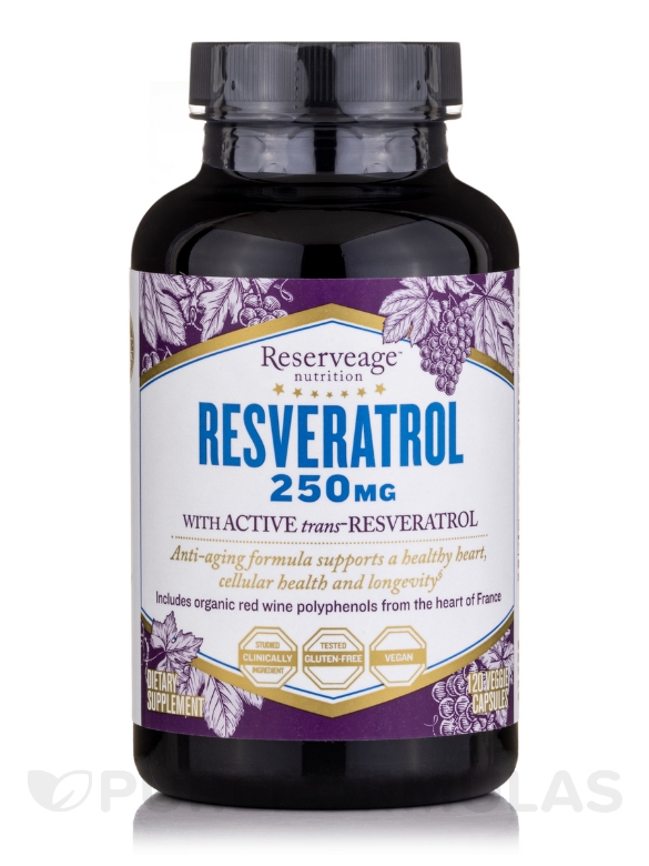 Resveratrol 250 mg - 120 Veggie Capsules - Alternate View 2