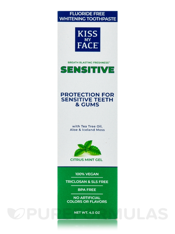 Sensitive Citrus Mint Gel Fluoride Free Toothpaste - 4.5 oz - Alternate View 3