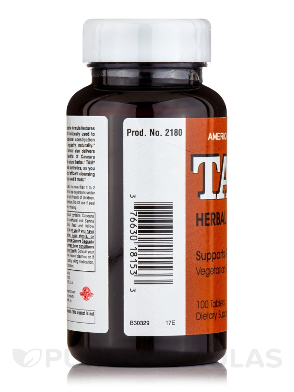 Tam® Herbal Laxative - 100 Tablets - Alternate View 3