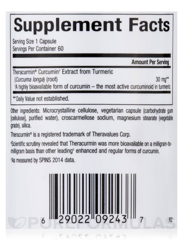 Theracurmin® Pro-30 - 60 Vegetarian Capsules - Alternate View 3