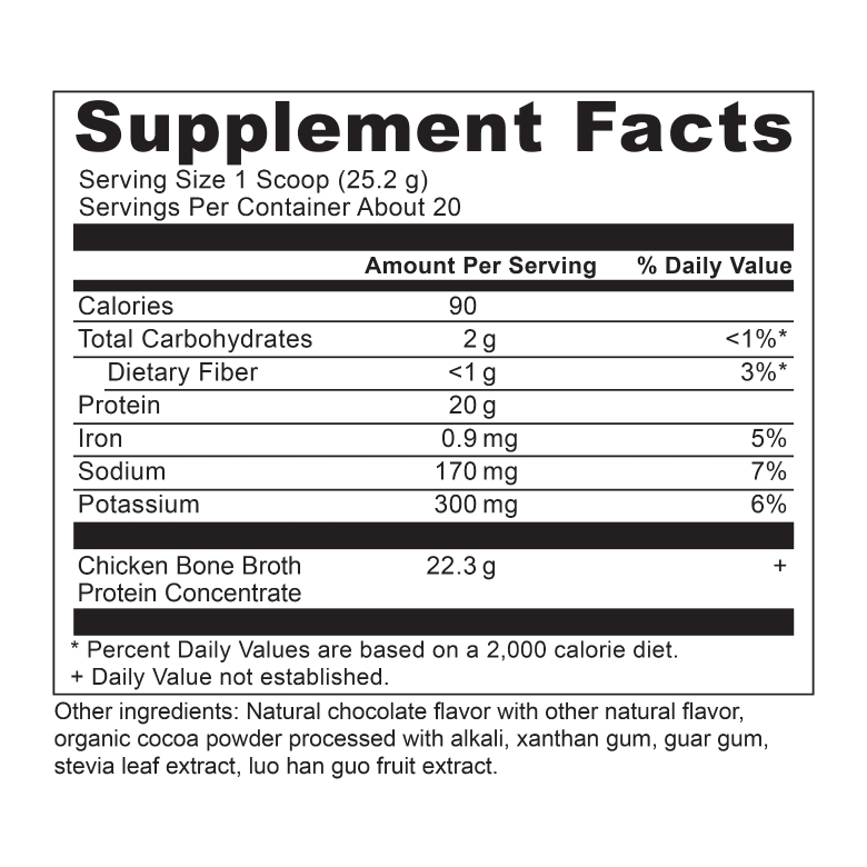 Bone Broth Protein™ Chocolate - 17.8 oz (504 Grams) - Alternate View 3