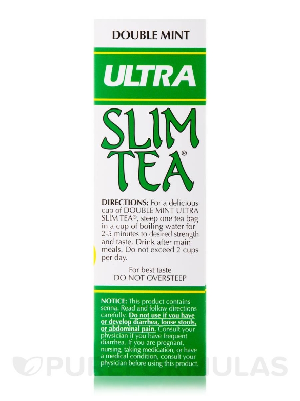 Ultra Slim Tea® Double Mint - 24 Tea Bags (1.69 oz / 48 Grams) - Alternate View 2