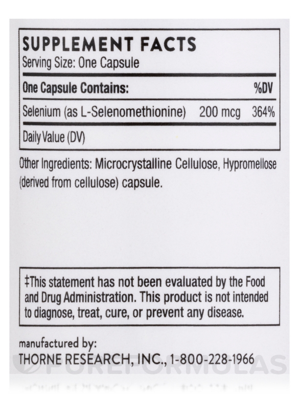 Selenium 200 mcg - 60 Capsules - Alternate View 4