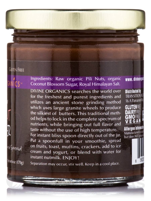 Pili Nut Butter - 6 oz (170 Grams) - Alternate View 1