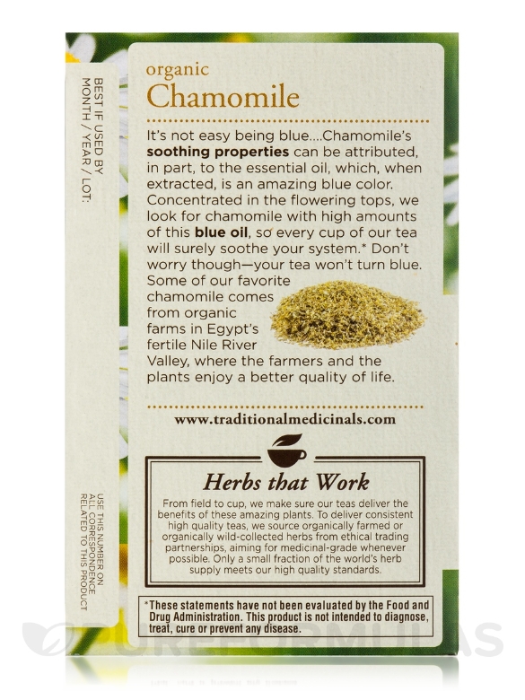 Organic Chamomile Tea - 16 Tea Bags - Alternate View 4