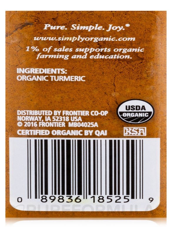 Ground Turmeric Root - 2.38 oz (67 Grams) - Alternate View 2