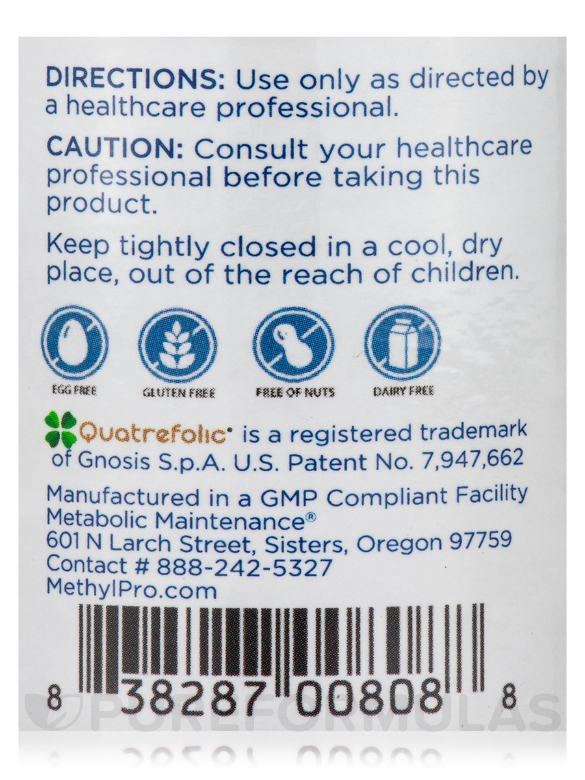 B-Complex + 5 mg L-Methylfolate - 30 Capsules - Alternate View 4