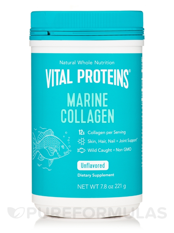 Marine Collagen Peptides (Wild-Caught) - Unflavored - 7.8 oz (221 Grams)