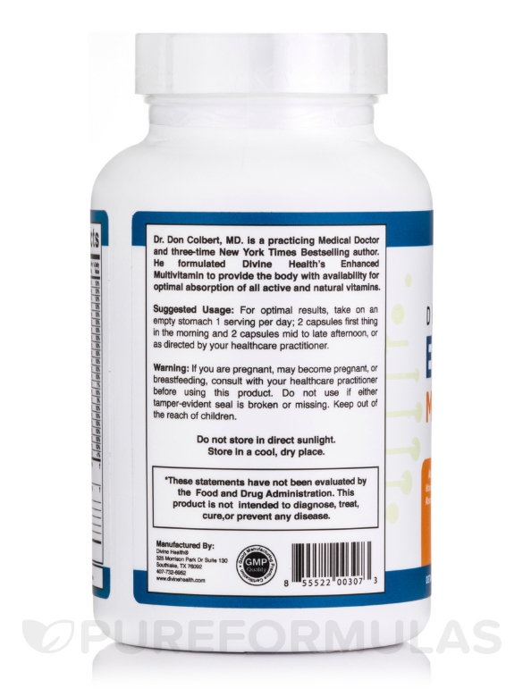 Enhanced Multivitamin - 120 Veggie Capsules - Alternate View 2