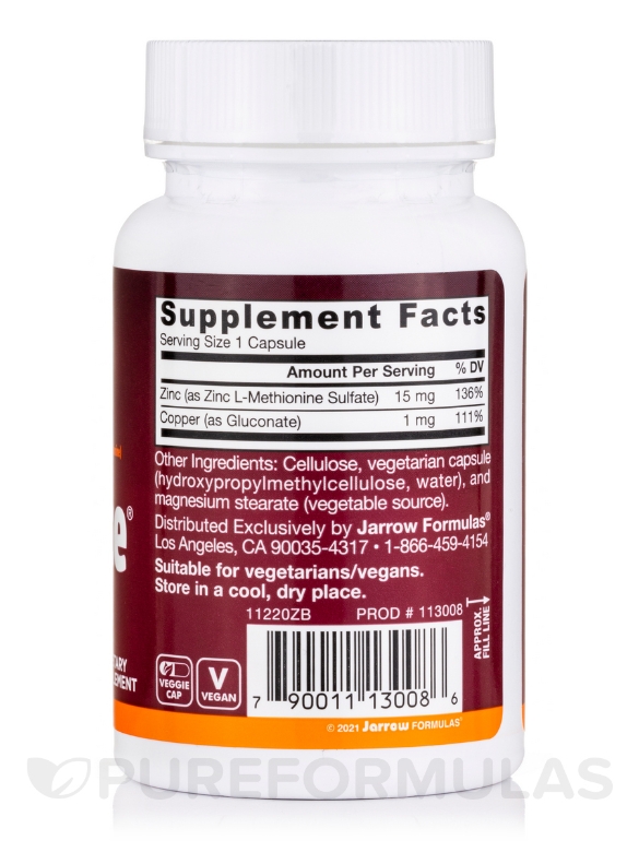 Zinc Balance 15 mg - 100 Capsules - Alternate View 1