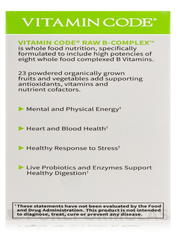 Vitamin Code® - Raw B-Complex™ - 120 Vegan Capsules - Alternate View 9