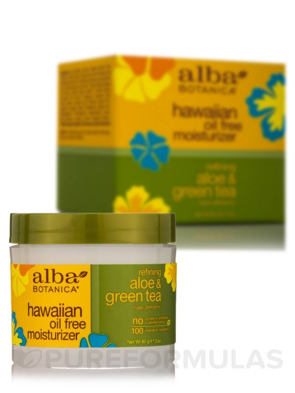 Natural Hawaiian Oil Free Moisturizer Refining Aloe & Green Tea - 3 oz (85 Grams)