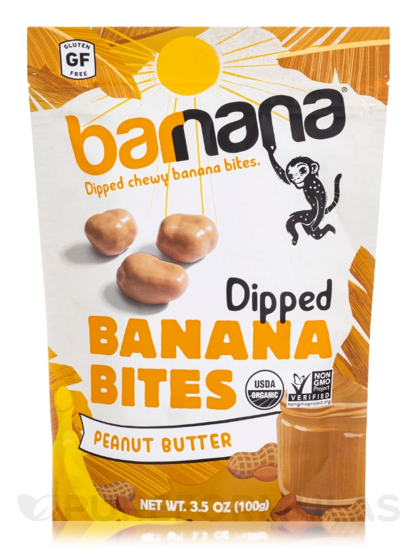 Organic Peanut Butter Chewy Banana Bites - 3.5 oz (100 Grams)