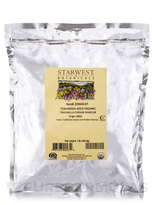 Organic Fenugreek Seed - 1 lb (453.6 Grams)