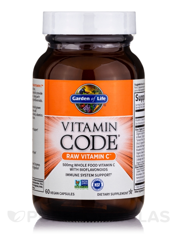 Vitamin Code® - Raw Vitamin C - 60 Vegan Capsules - Alternate View 2