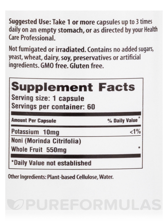 Noni - 60 Vegetarian Capsules - Alternate View 3