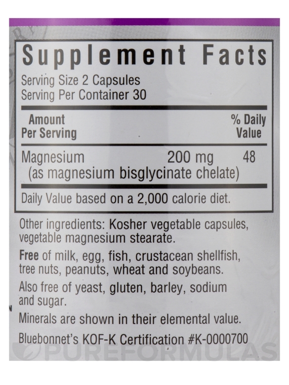 Chelated Magnesium - 60 Vegetable Capsules - Alternate View 3