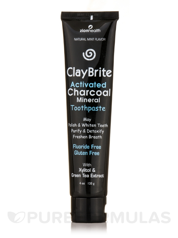 ClayBrite Activated Charcoal Mineral Toothpaste - 4 oz (120 Grams)