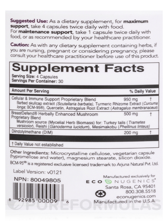 BreastDefend® - 120 Vegetarian Capsules - Alternate View 3