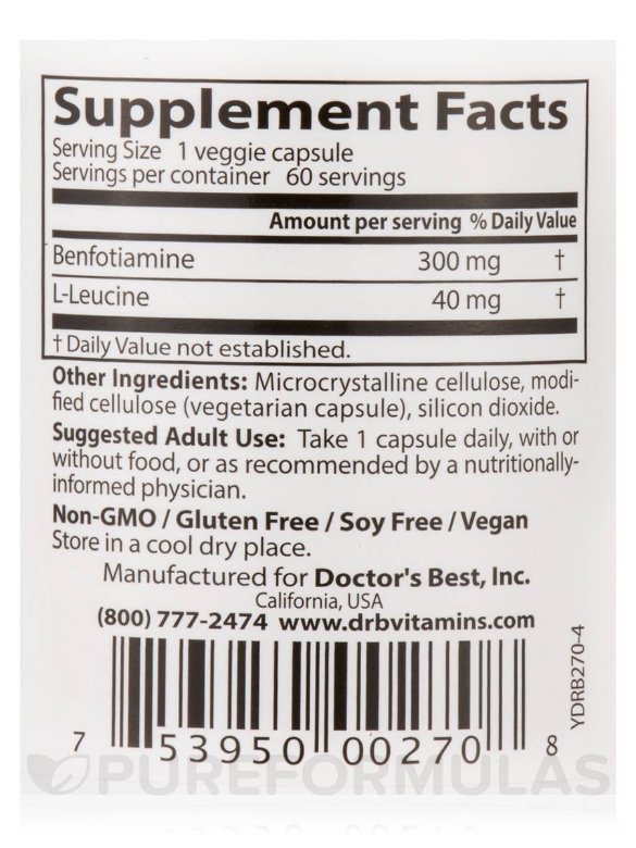 Benfotiamine 300 with BenfoPure™ - 60 Veggie Capsules - Alternate View 3