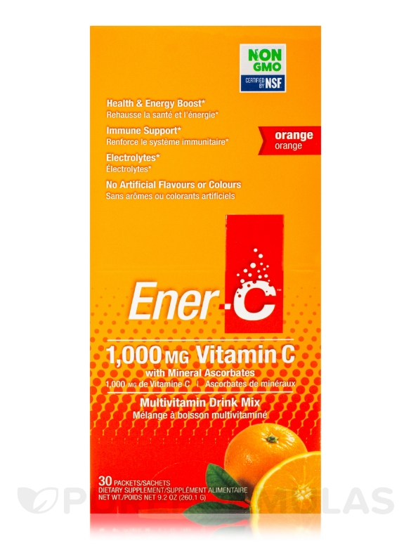 Ener-C Orange - 1 Box of 30 Packets - Alternate View 2