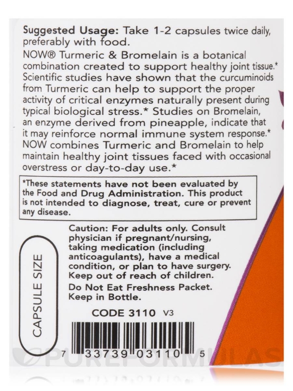 Turmeric & Bromelain - 90 Vegetarian Capsules - Alternate View 4