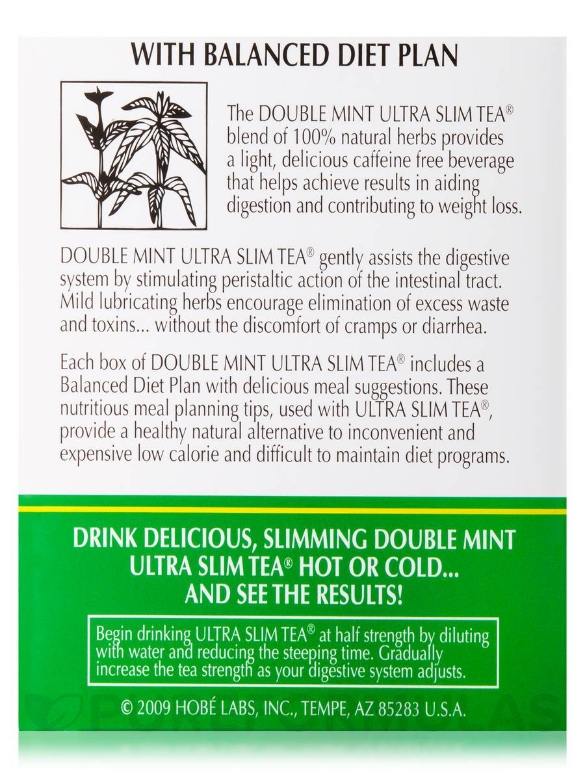 Ultra Slim Tea® Double Mint - 24 Tea Bags (1.69 oz / 48 Grams) - Alternate View 6