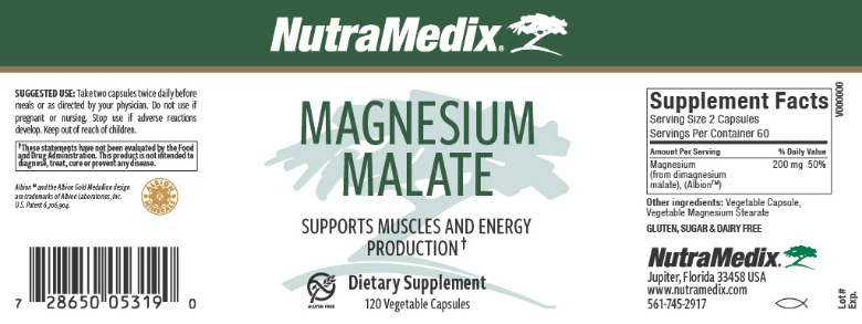 Magnesium Malate - 120 Vegetable Capsules - Alternate View 3