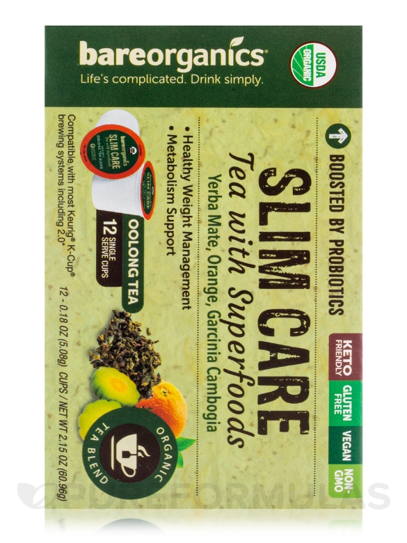 Organic Slim Care Tea with Superfoods - 12 Single-serve Cups (2.12 oz / 60 Grams) - Alternate View 4