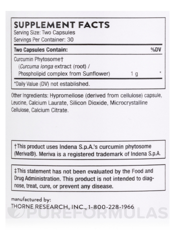 Curcumin Phytosome (formerly Meriva) - 60 Capsules - Alternate View 4