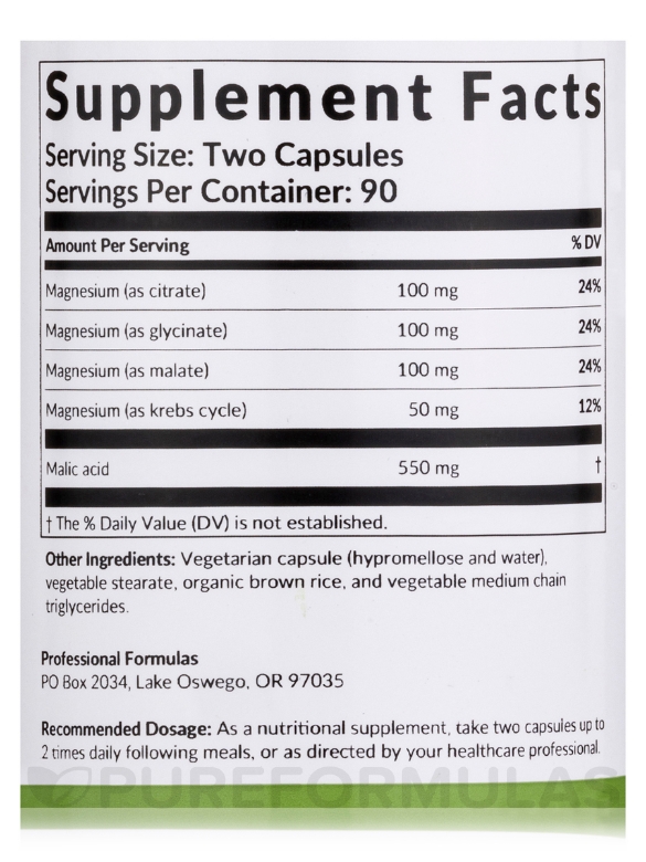 Magnesium Complex - 180 Capsules - Alternate View 4