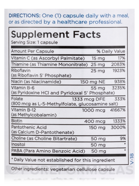 B-Complex Phosphorylated - 100 Capsules - Alternate View 3