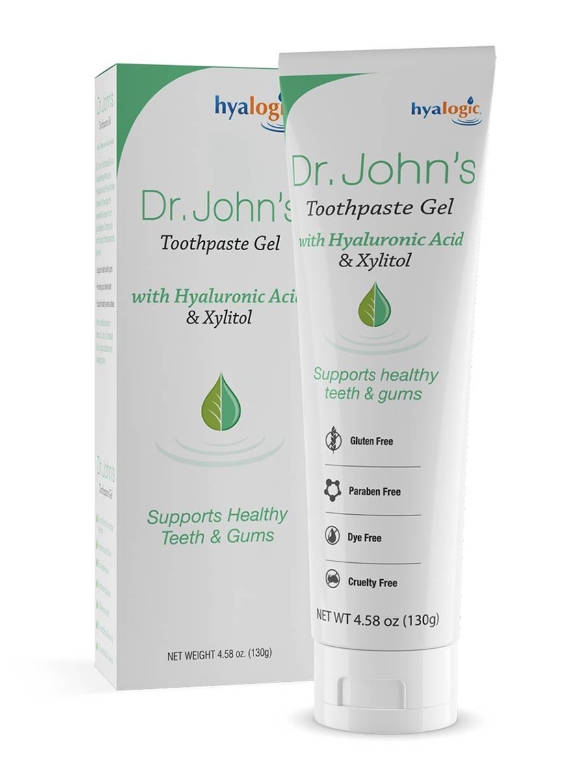 Dr. John's Toothpaste Gel with Hyaluronic Acid & Xylitol - 4.58 oz (130 Grams)