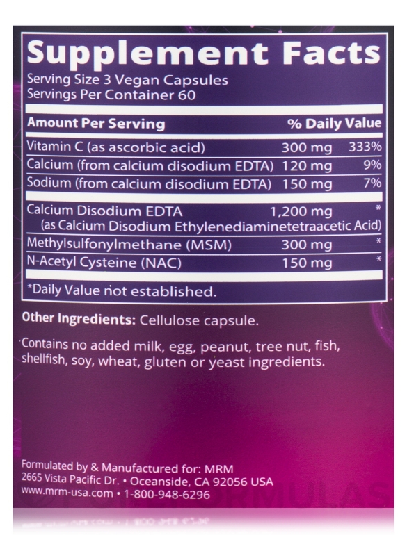 Cardio Chelate™ with EDTA - 180 Vegan Capsules - Alternate View 4