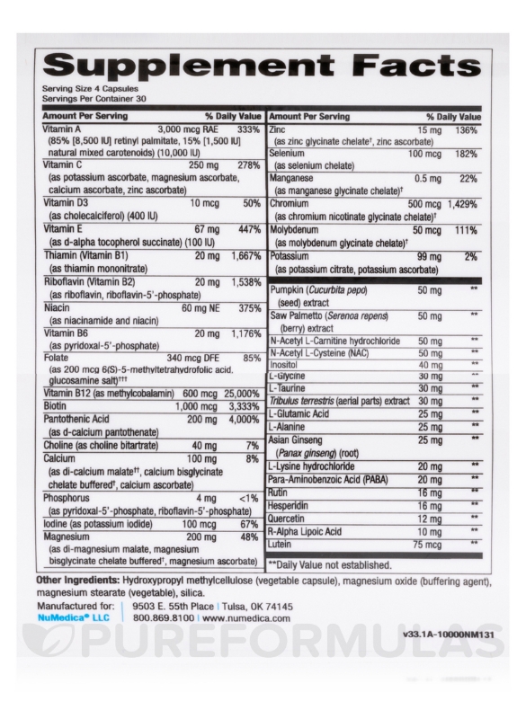 MultiMedica™ for Men - 120 Vegetable Capsules - Alternate View 4