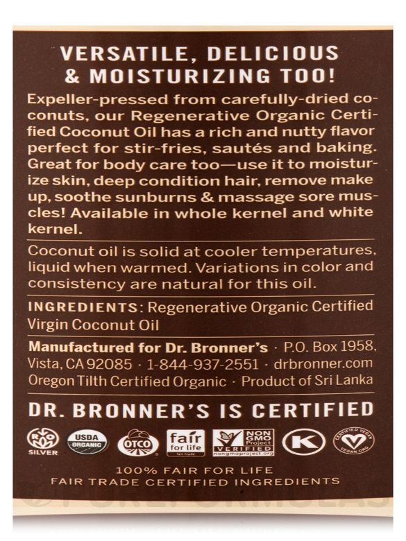 Regenerative Organic Virgin Coconut Oil (Whole Kernel