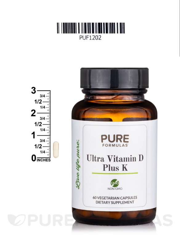 Ultra Vitamin D Plus K - 60 Vegetarian Capsules - Alternate View 5