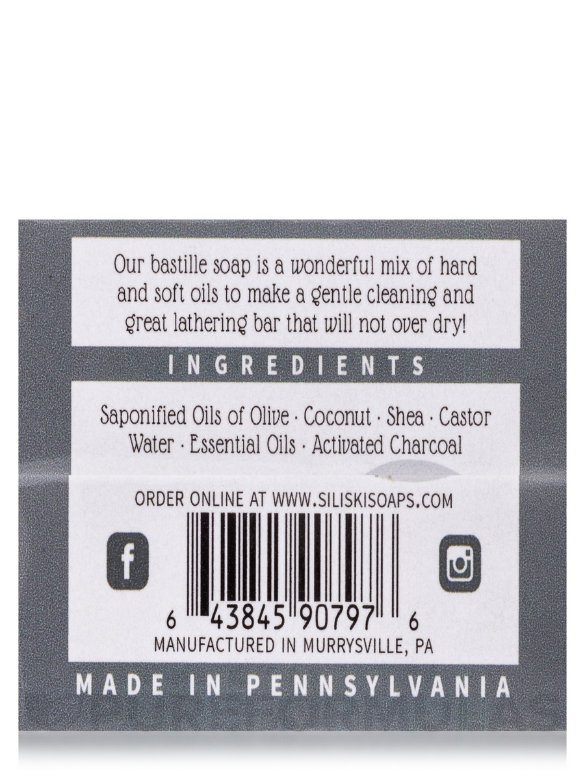 Bar Soap - Tea Tree + Cedarwood with Activated Charcoal - 4.5 oz - Alternate View 7