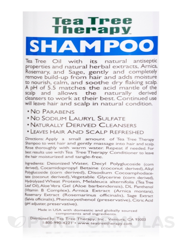 Shampoo With Tea Tree Oil - 16 fl. oz (473 ml) - Alternate View 3