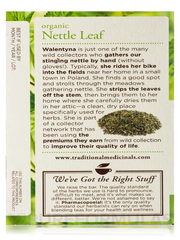 Organic Nettle Leaf Tea - 16 Tea Bags - Alternate View 7