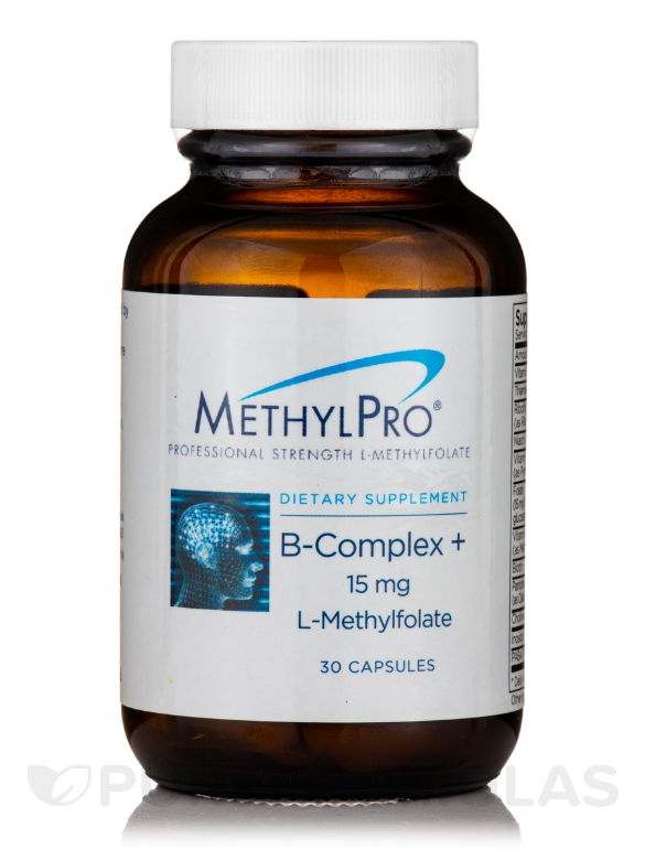 B-Complex + 15 mg L-Methylfolate - 30 Capsules